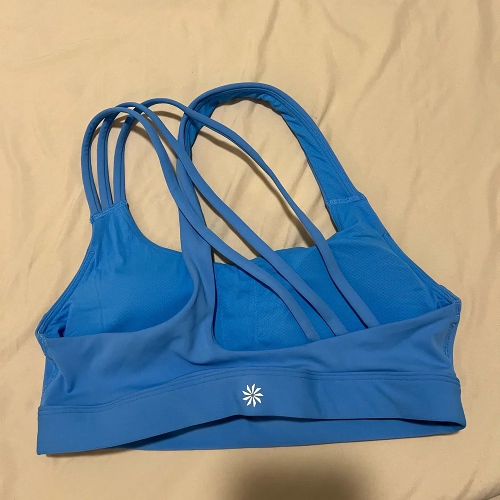 Athleta Women's Blue Sports Bra - Picture 2 of 4